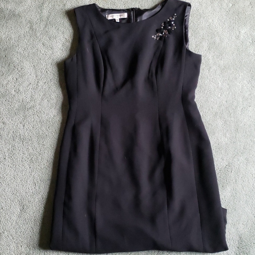 EUC Evan Picone Sz 10 black beaded dress